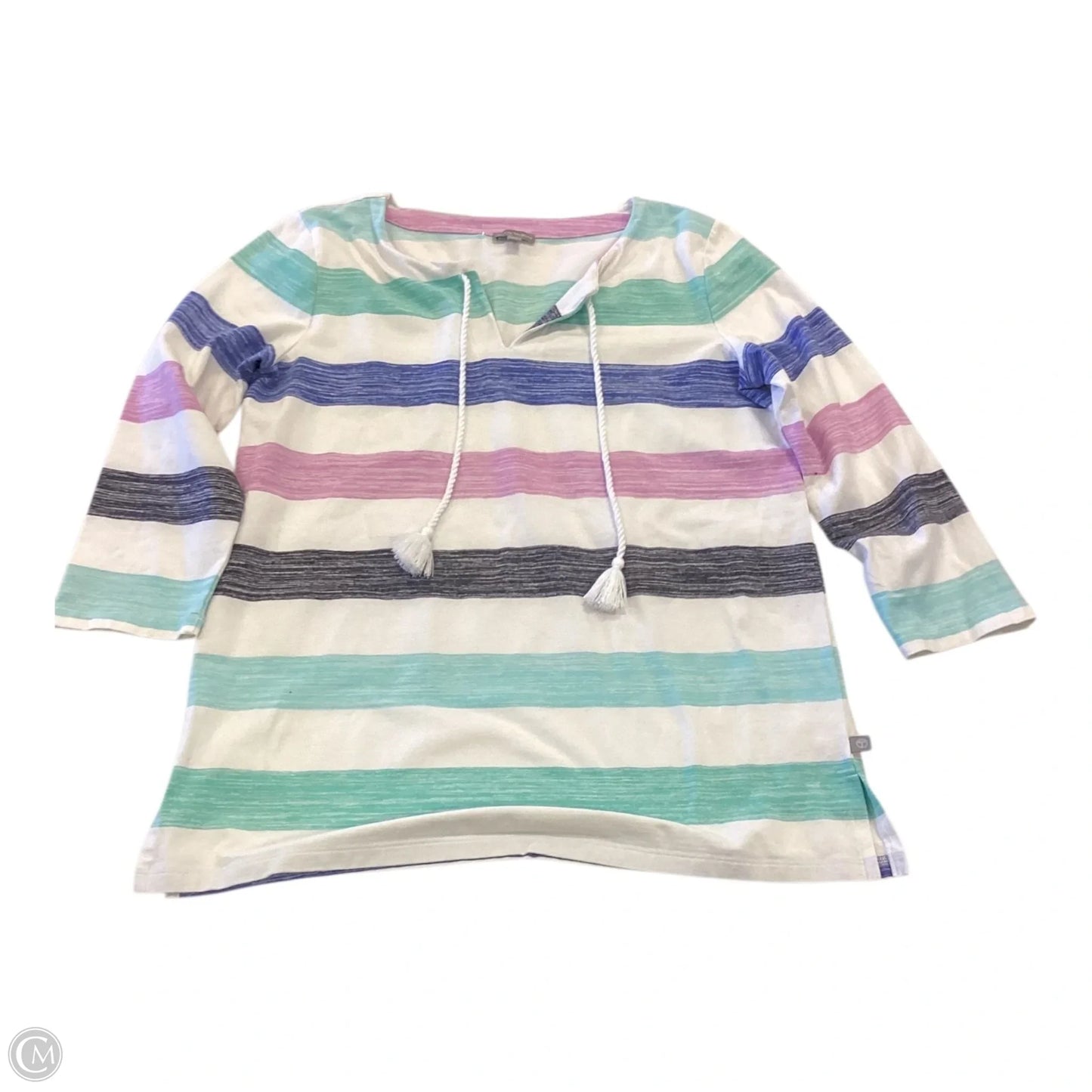 Top Long Sleeve By Talbots In Striped Pattern, Size: S