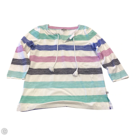 Top Long Sleeve By Talbots In Striped Pattern, Size: S