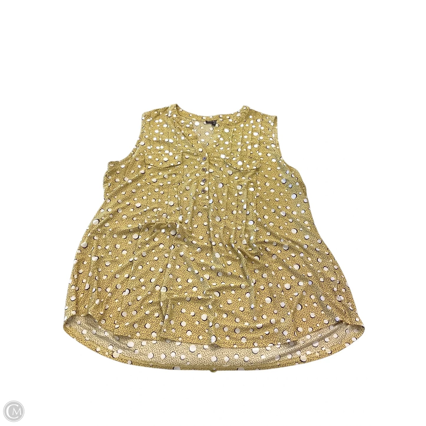 Top Sleeveless By Clothes Mentor In Yellow, Size: 2x