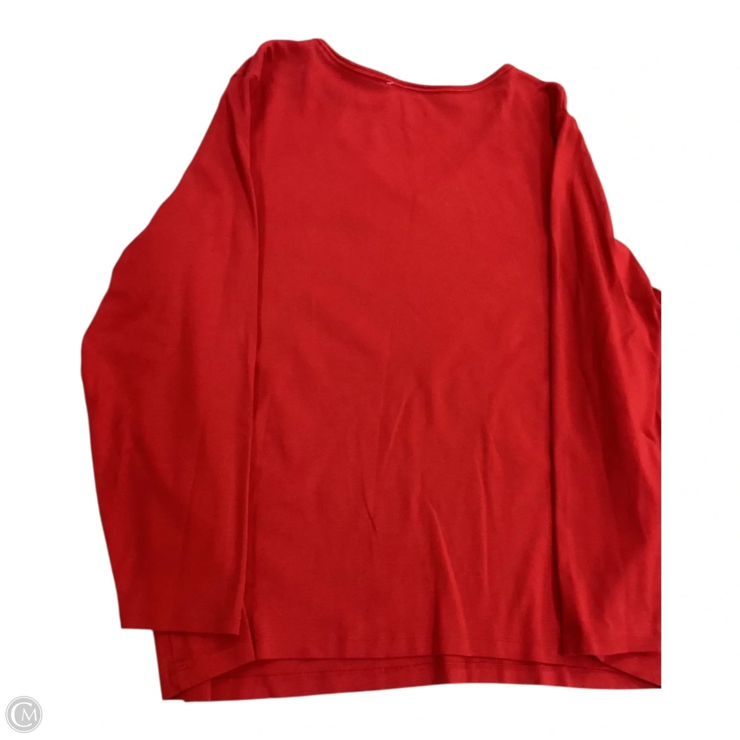 Top Long Sleeve Basic By Lands End In Red, Size: 2x