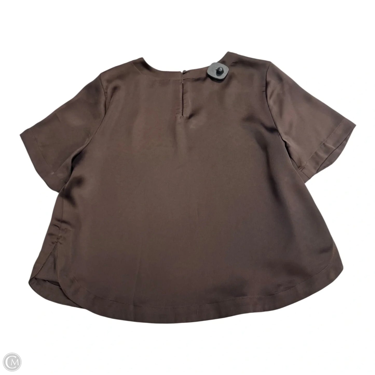 Blouse Short Sleeve By Loft In Brown, Size: M