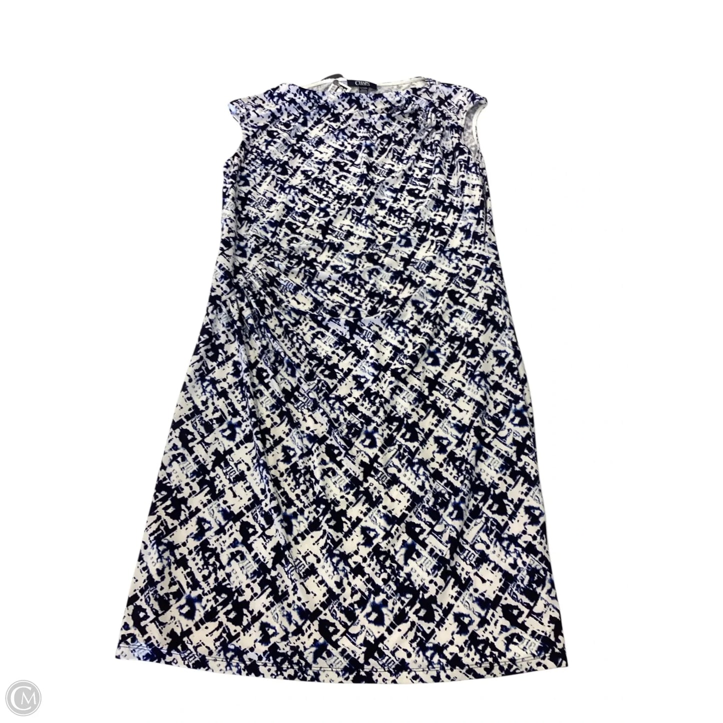 Dress Work By Chaps In Blue & White, Size: Xl
