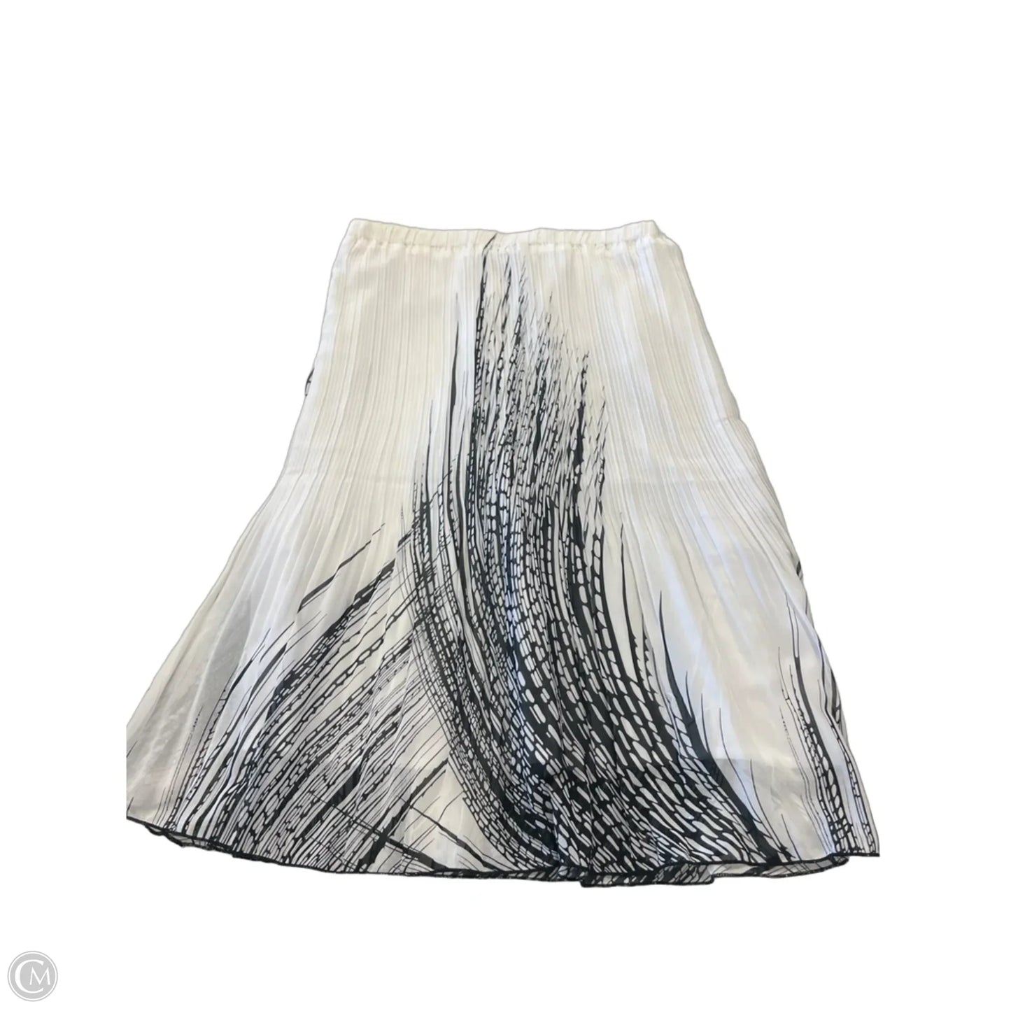 Skirt Midi By Clothes Mentor In Black & White, Size: S
