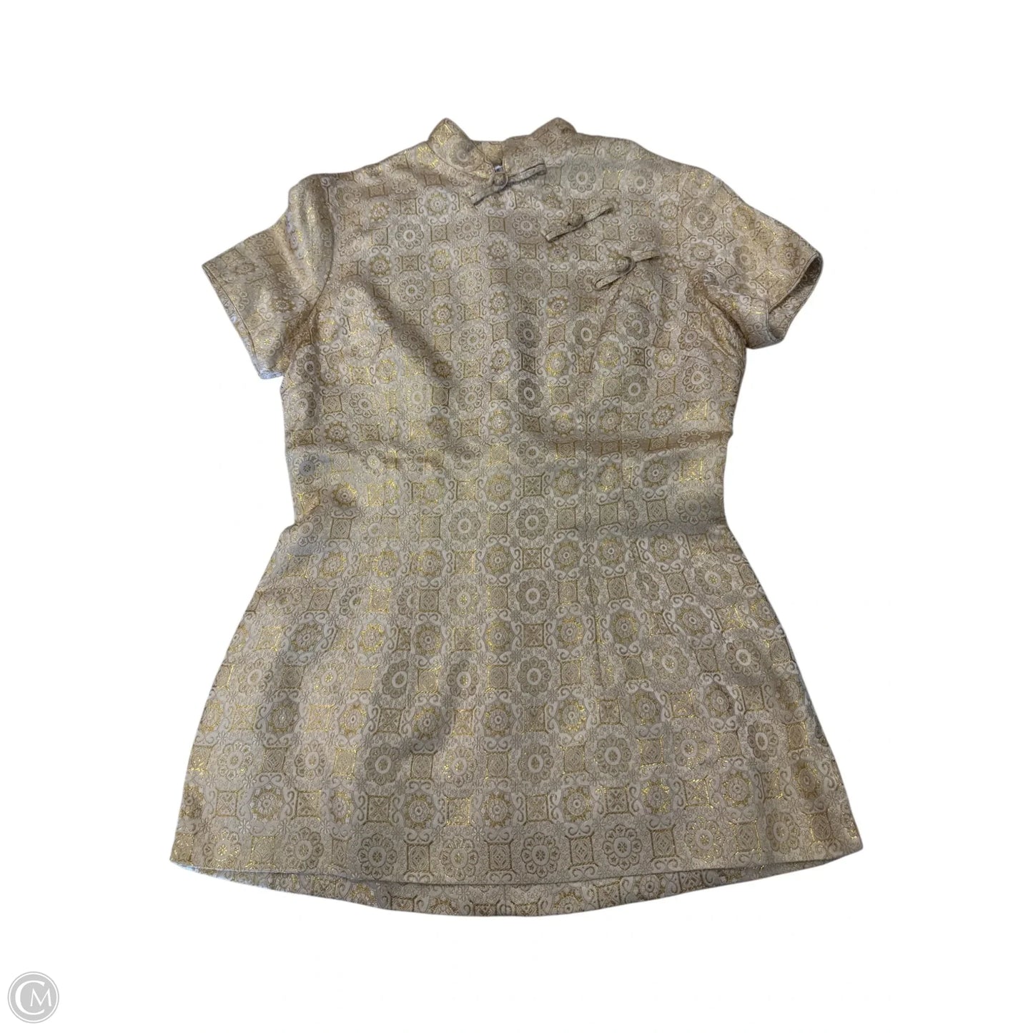 Dress Casual Short By Clothes Mentor In Gold, Size: Xs