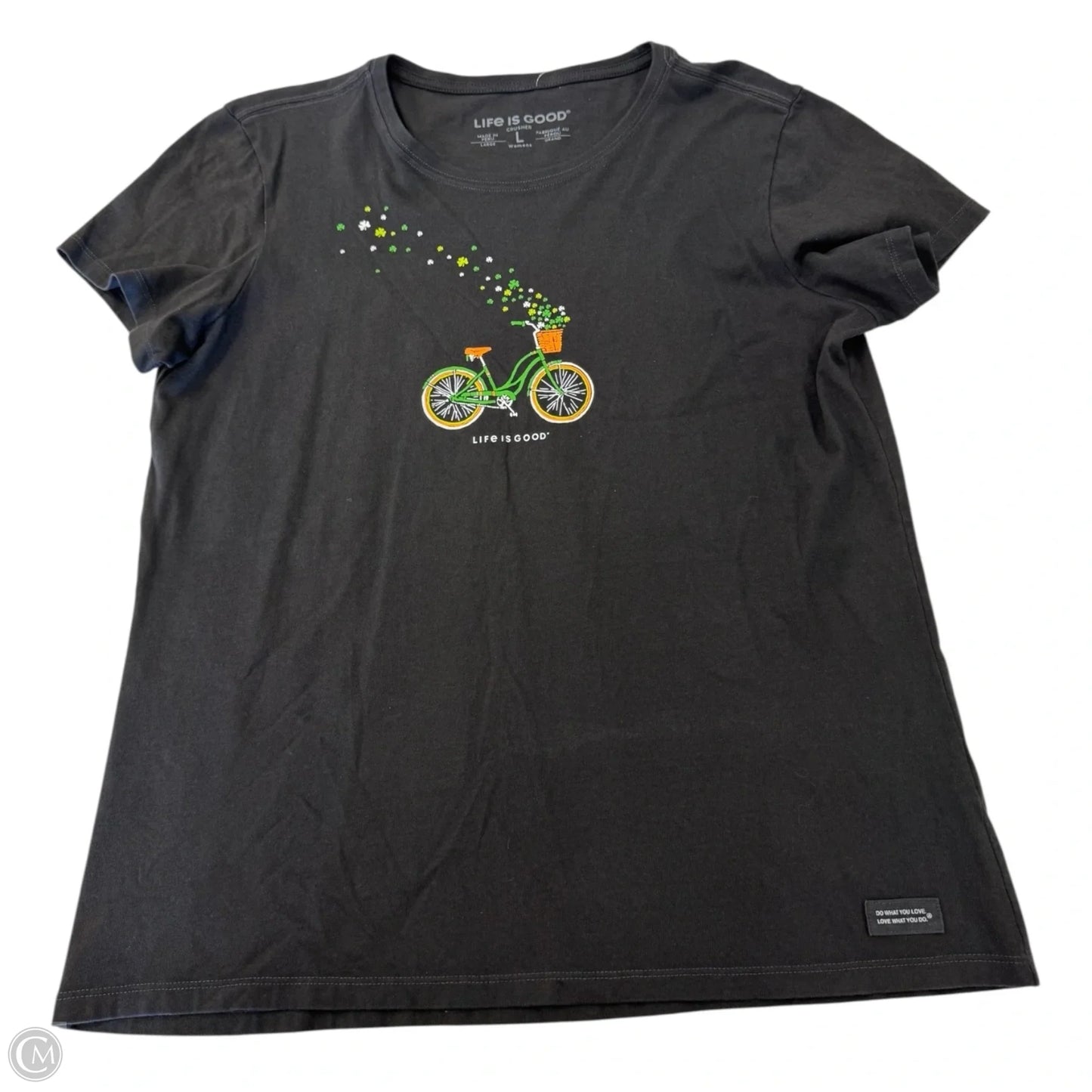 Top Short Sleeve Basic By Life Is Good In Grey, Size: L