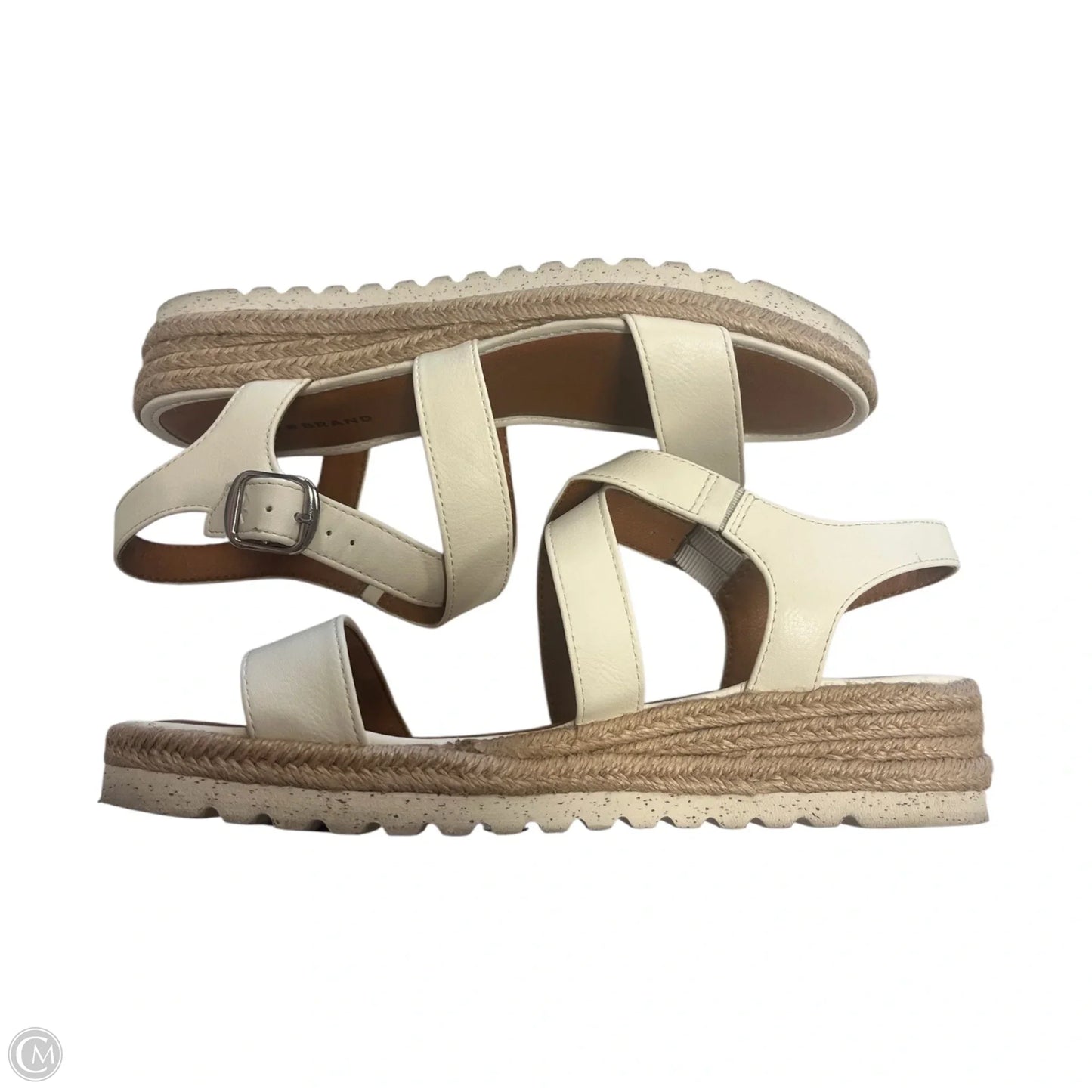 Sandals Heels Platform By Lucky Brand In White, Size: 7.5