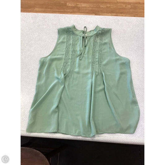 Blouse Sleeveless By Loft In Green, Size: Lp