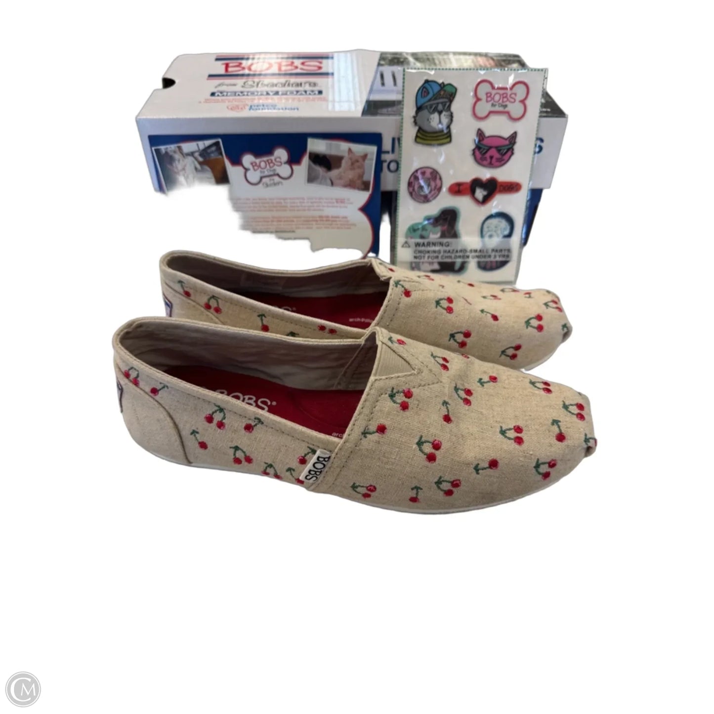 Shoes Flats By Bobs In Red & Tan, Size: 7