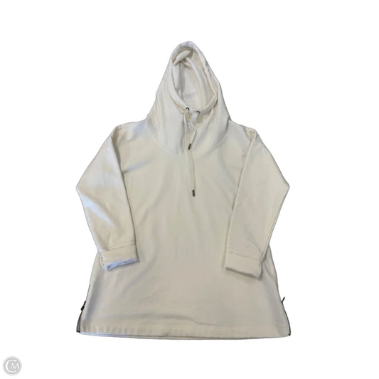 Sweatshirt Hoodie By Talbots In Cream, Size: Sp