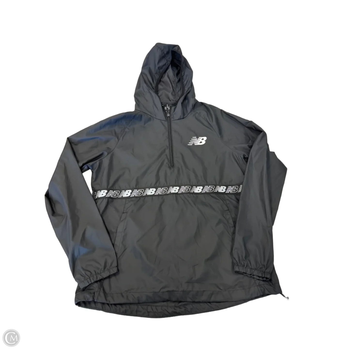 Jacket Windbreaker By New Balance In Black, Size: L