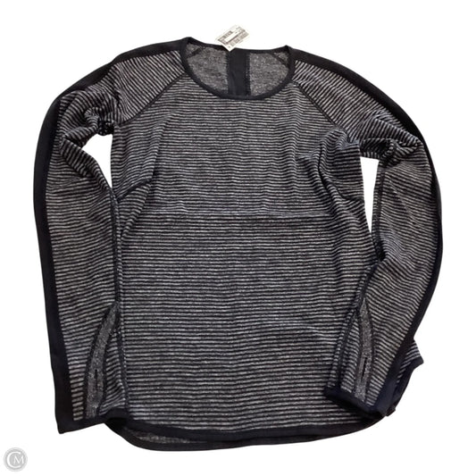 Top Long Sleeve By Lululemon In Black & Grey, Size: 6