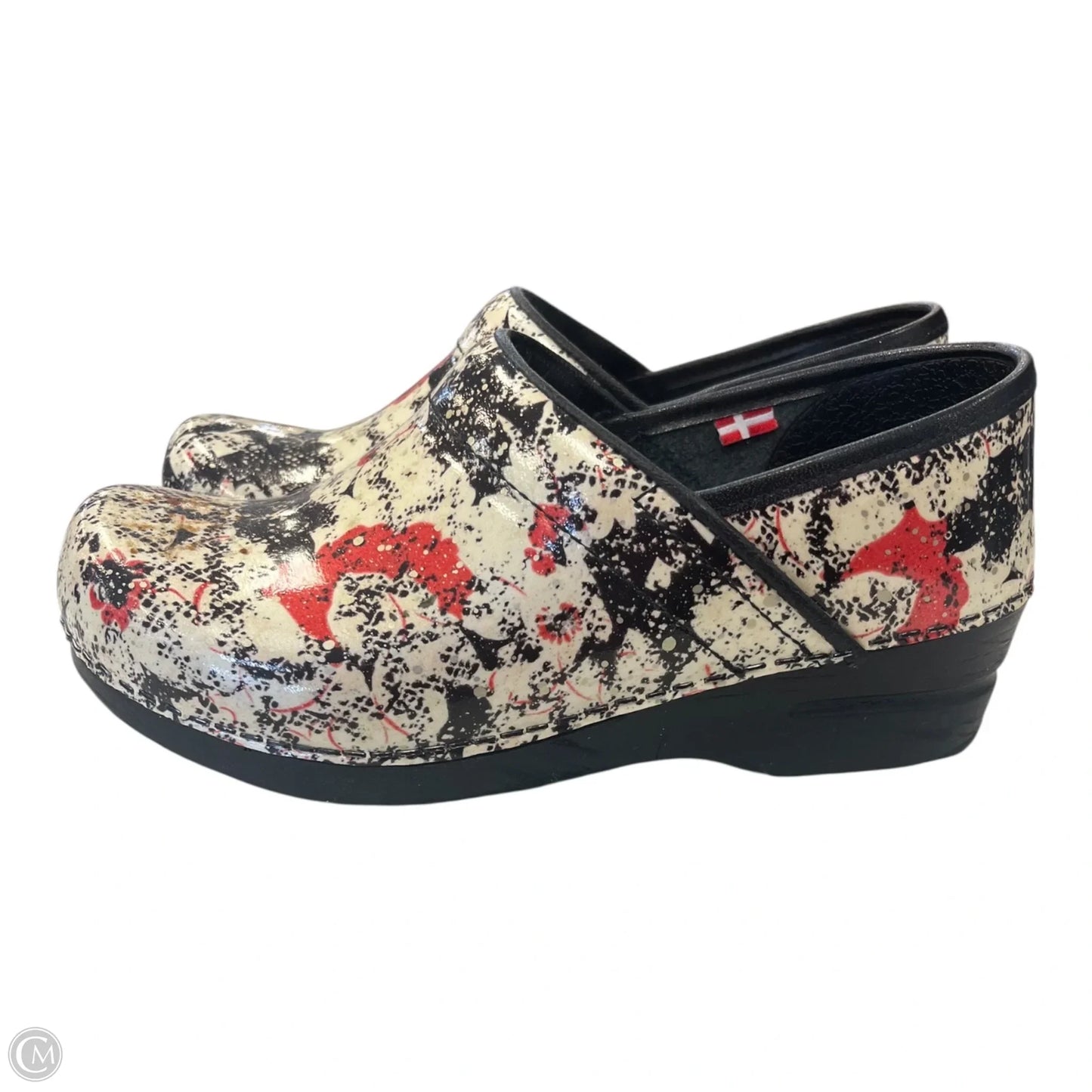 Shoes Athletic By Sanita In Black & Cream, Size: 6