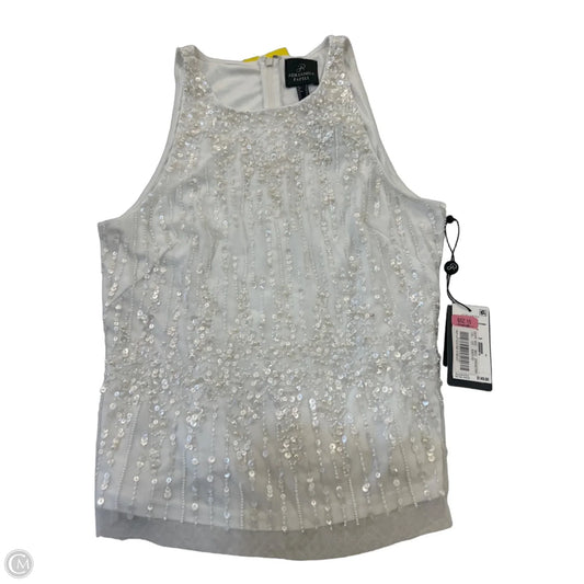 Blouse Sleeveless By Adrianna Papell In White, Size: M