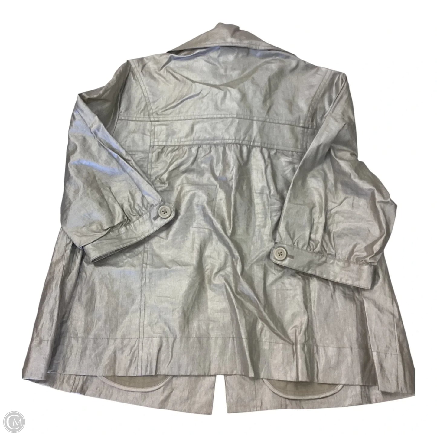Jacket Other By Chicos In Silver, Size: 2 (L)