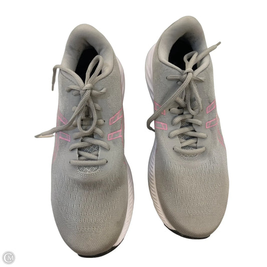 Shoes Sneakers By Asics In Grey & Pink, Size: 9.5
