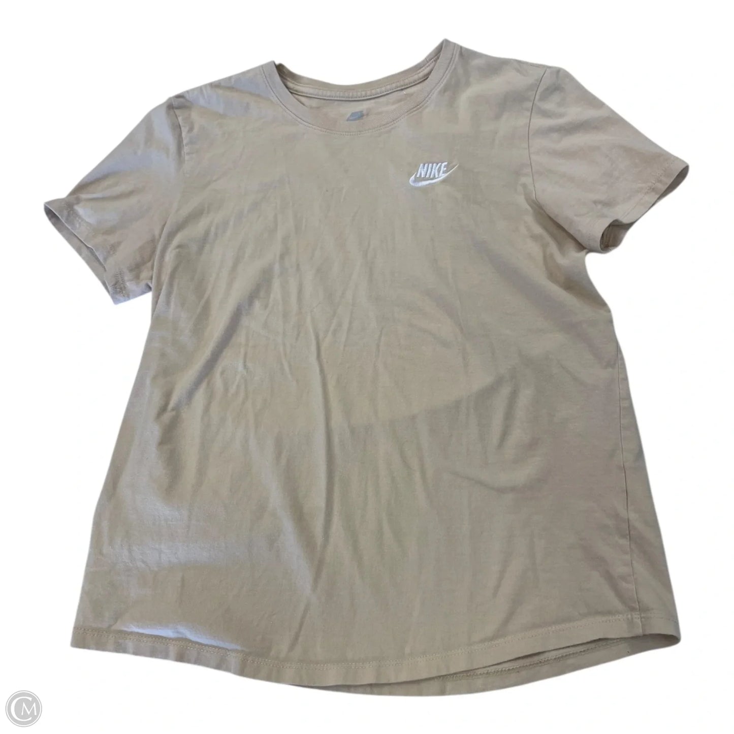 Top Short Sleeve By Nike In Beige, Size: S