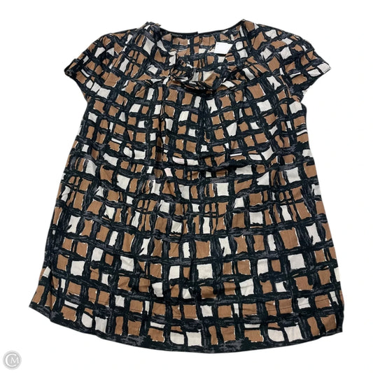 Top Short Sleeve By Talbots In Black & Brown, Size: S