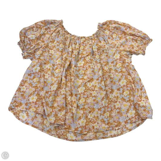 Top Short Sleeve By Gap In Floral Print, Size: L