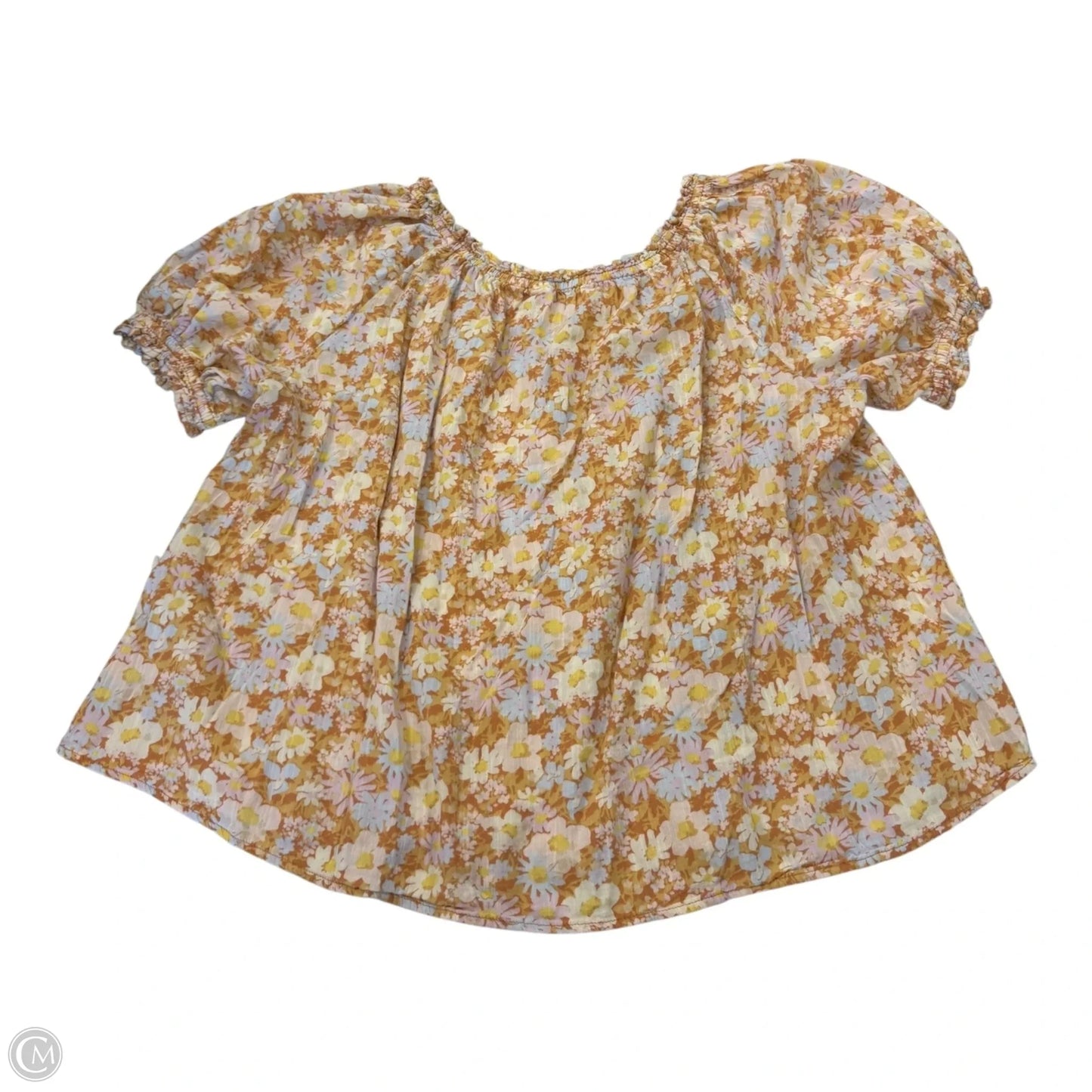 Top Short Sleeve By Gap In Floral Print, Size: L