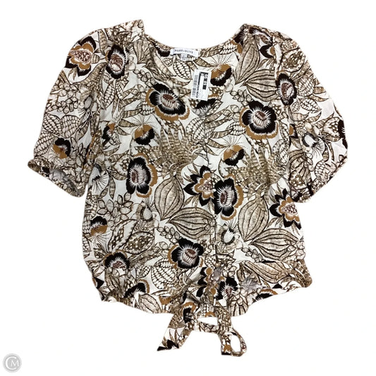 Top Short Sleeve By Rose And Olive In Floral Print, Size: L