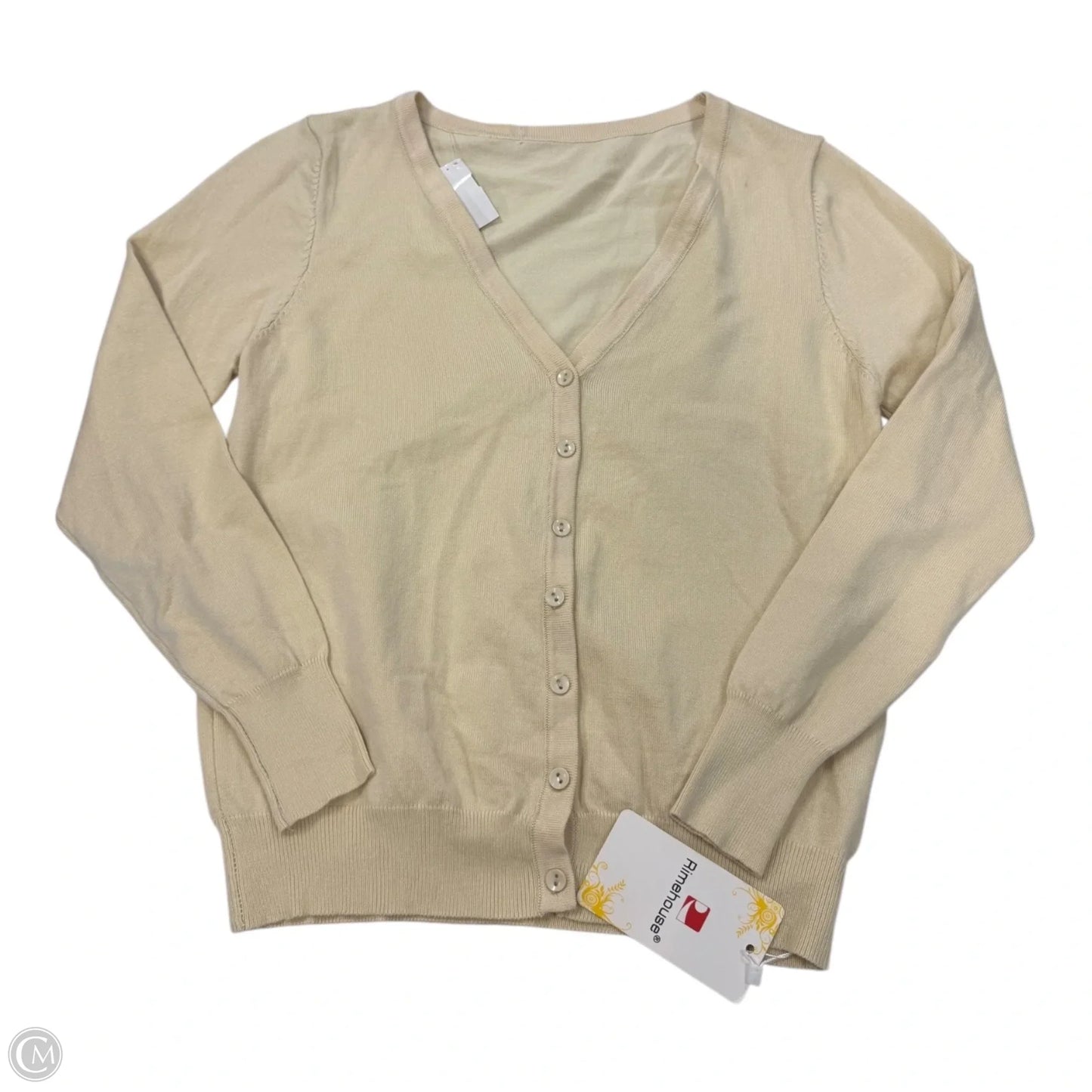 Cardigan By Clothes Mentor In Cream, Size: L