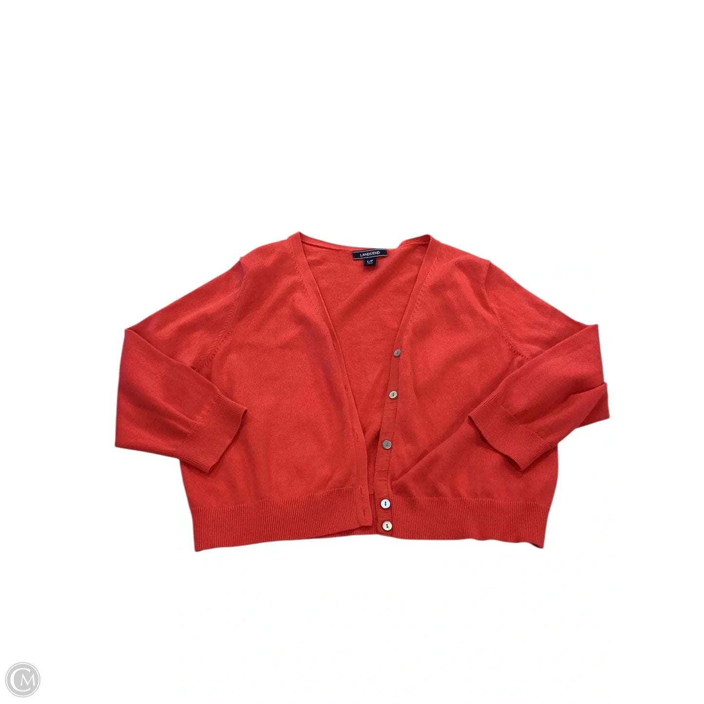 Cardigan By Lands End In Coral, Size: Lp