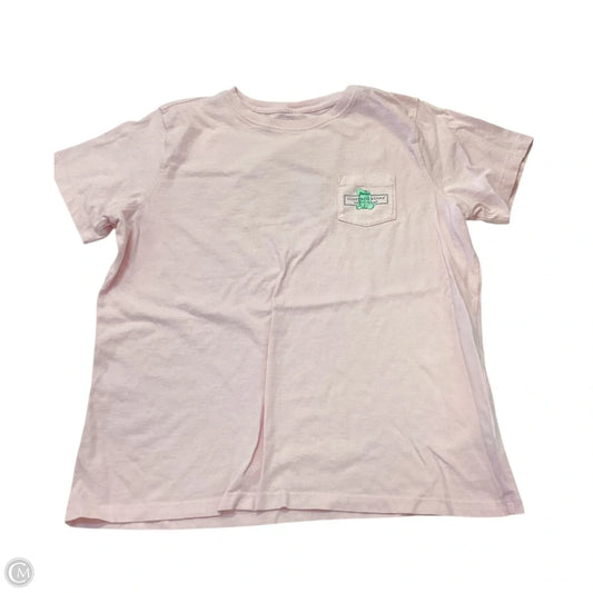 Top Short Sleeve By Vineyard Vines In Pink, Size: L