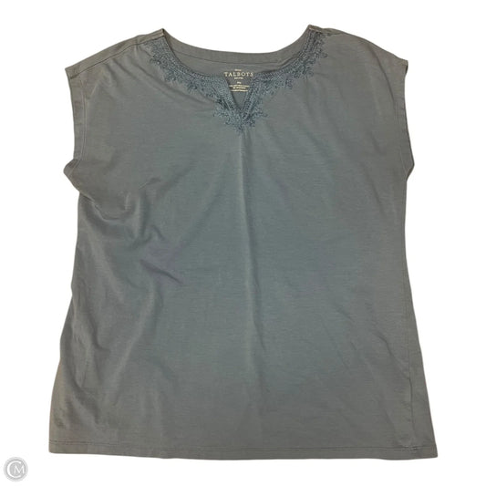 Top Short Sleeve By Talbots In Blue, Size: Mp