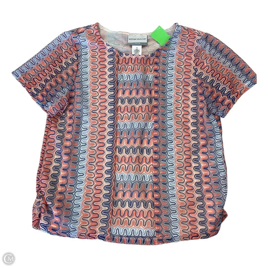 Top Short Sleeve By Alfred Dunner In Blue & Orange, Size: Sp