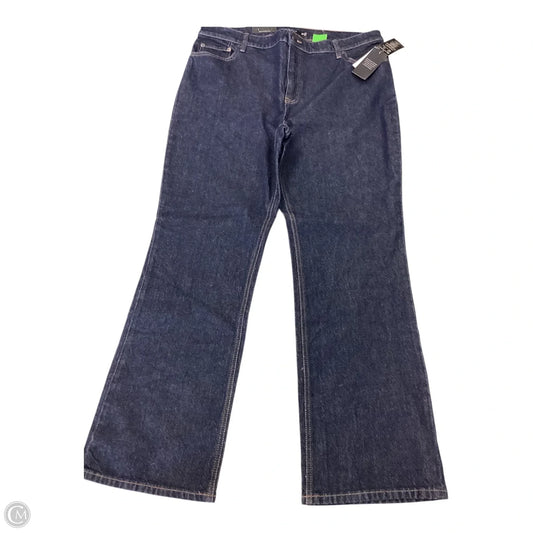 Jeans Boot Cut By Lauren By Ralph Lauren In Blue Denim, Size: 18