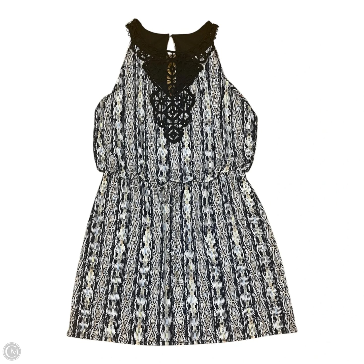 Dress Casual Midi By White House Black Market In Blue & White, Size: M