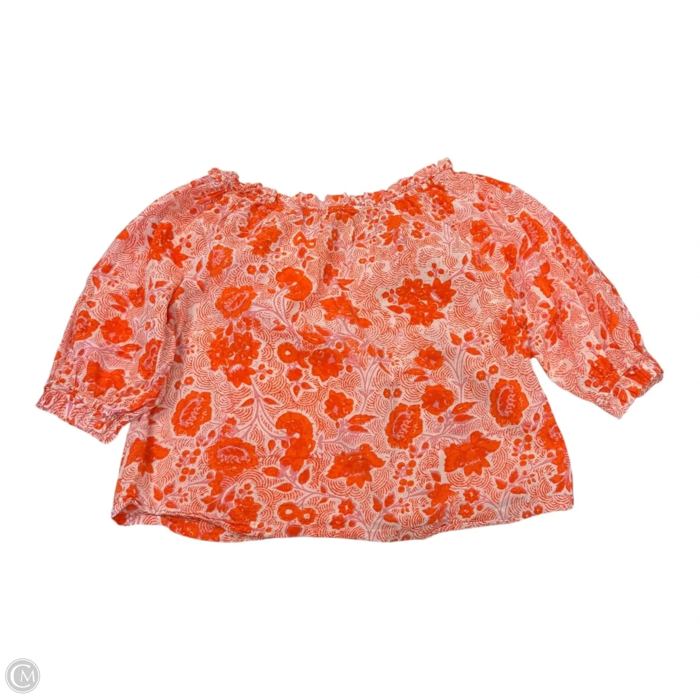 Top Short Sleeve By Clothes Mentor In Orange & Pink, Size: Xs