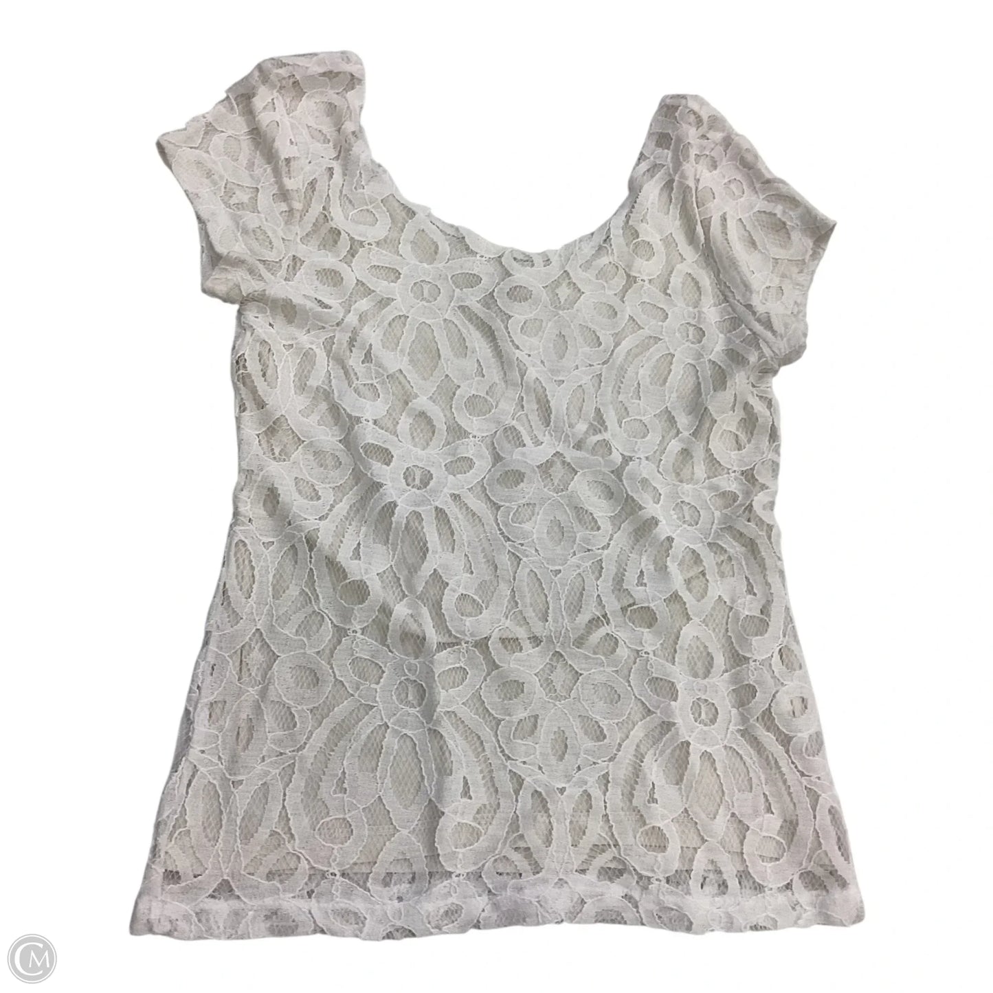 Top Short Sleeve By Banana Republic In White, Size: Xs