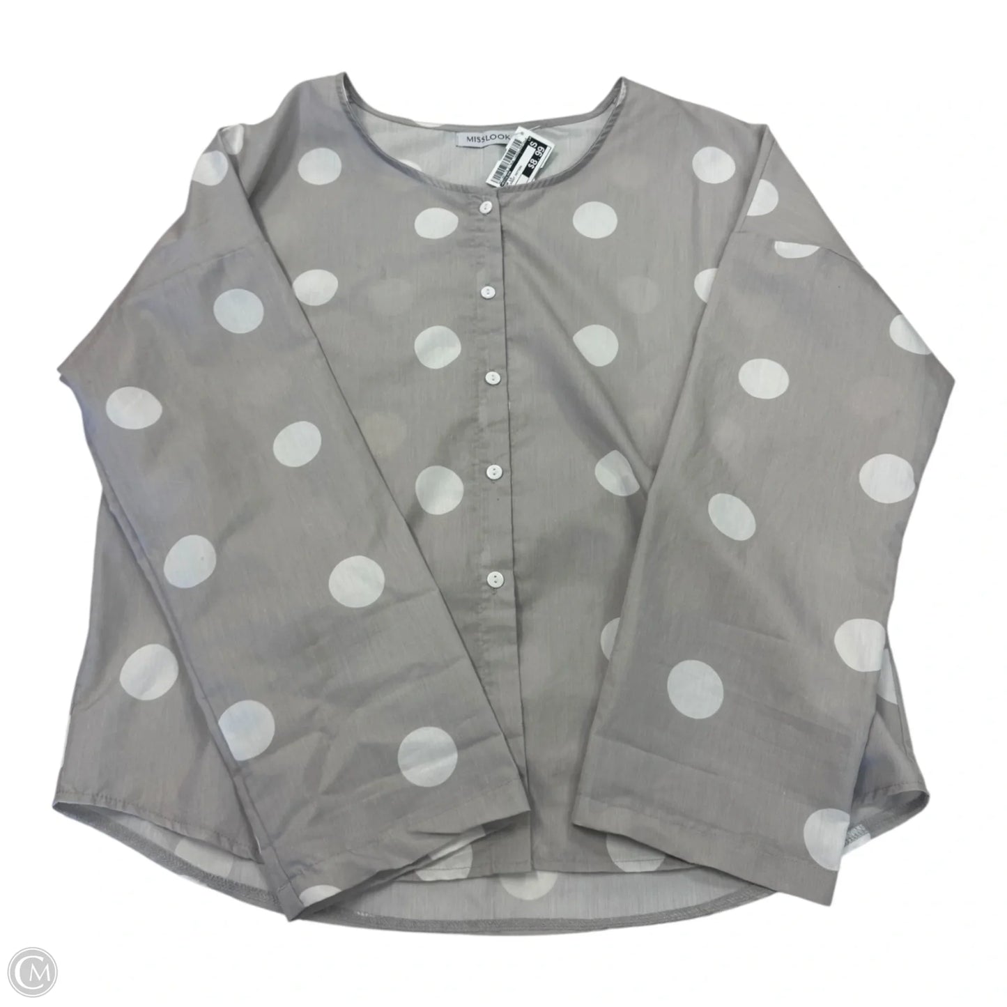 Top Long Sleeve By Misslook In Polkadot Pattern, Size: M