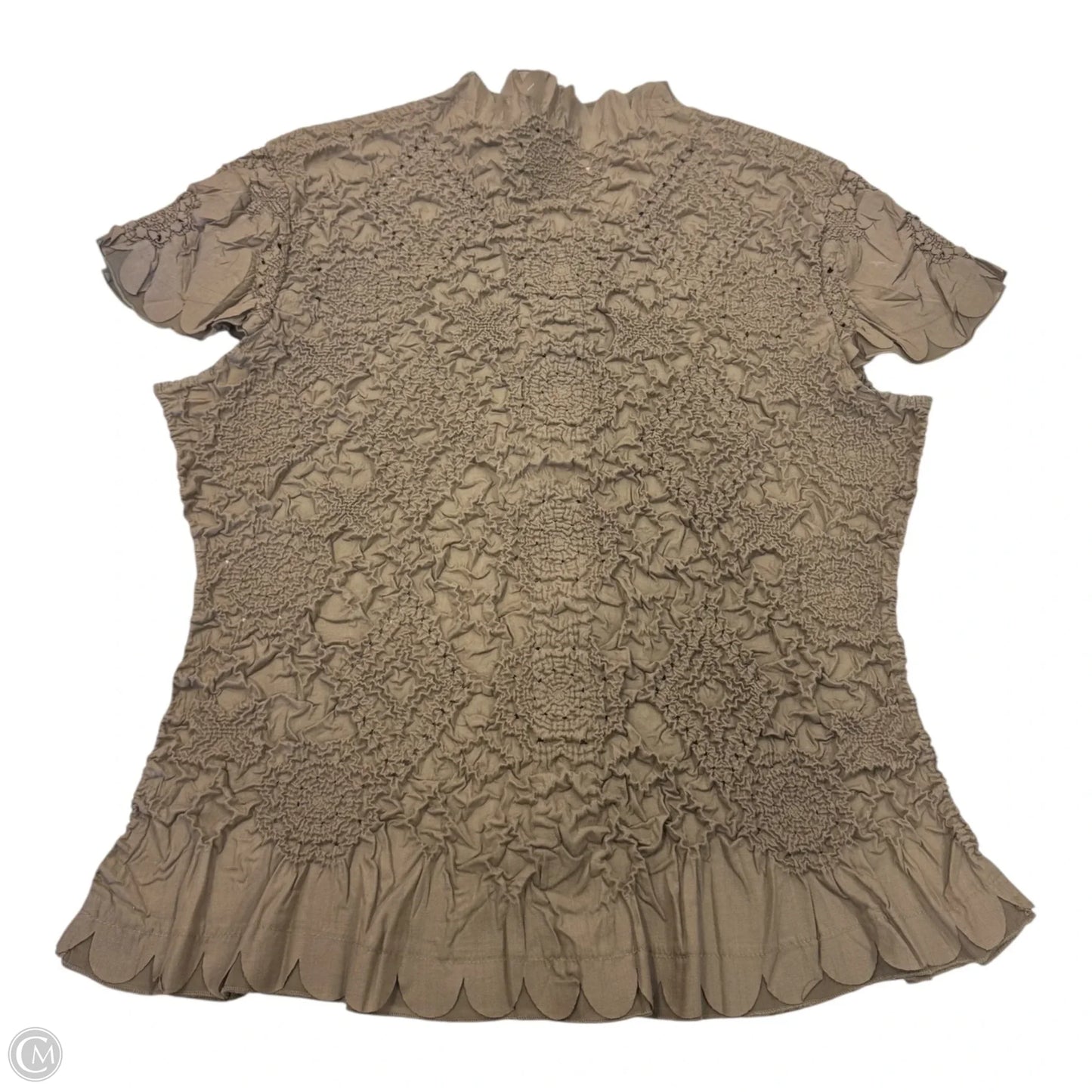 Top Short Sleeve By Clothes Mentor In Brown, Size: Xl