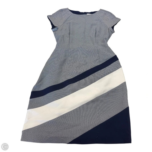 Dress Work By Studio 1 In Blue & White, Size: 12