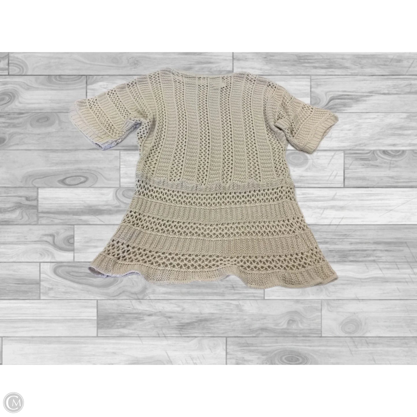 Top Short Sleeve By Joseph A. In Cream, Size: L