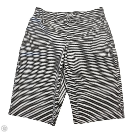Shorts By Chicos In Black & Cream, Size: 2 (Large)