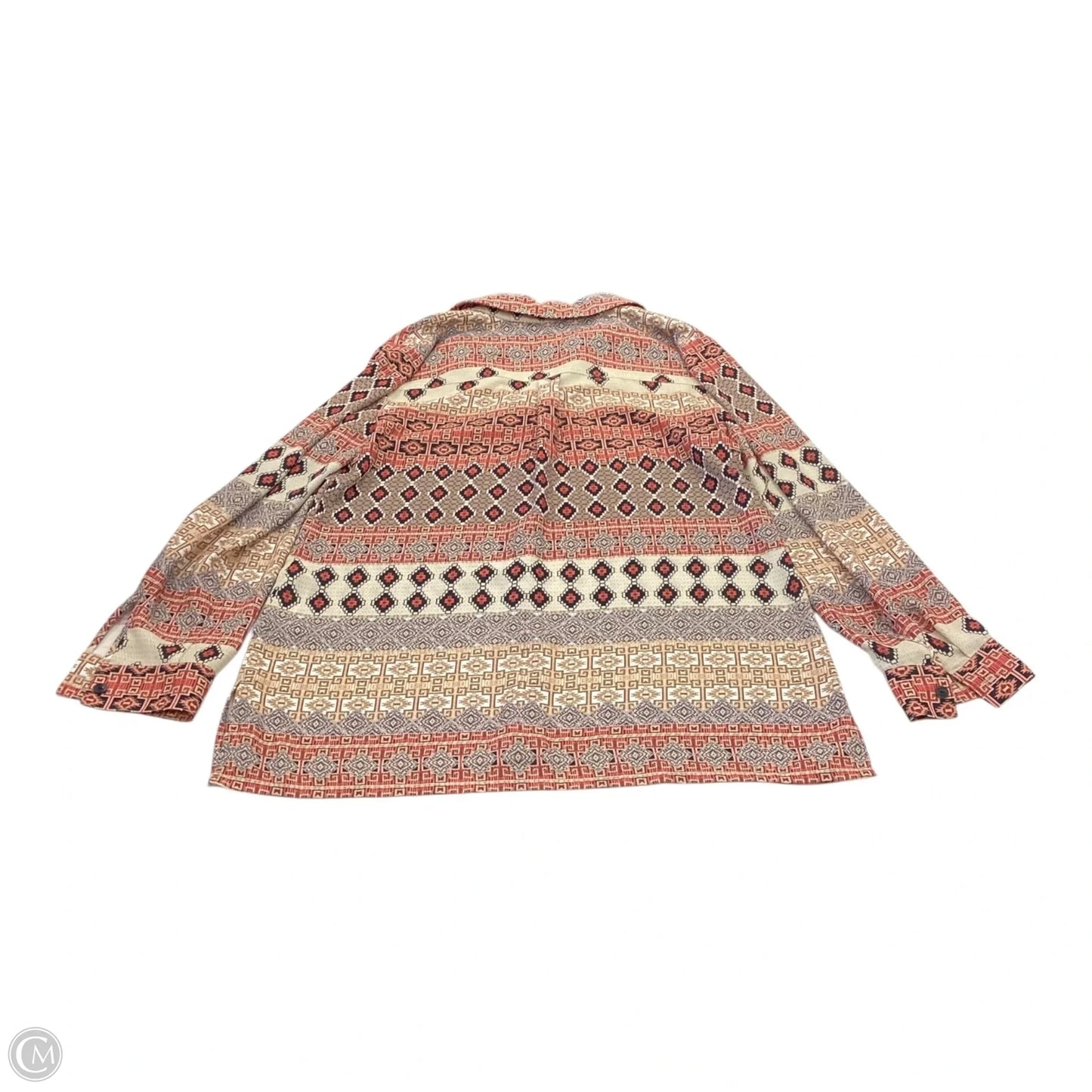 Top Long Sleeve By Chicos In Black & Brown, Size: S