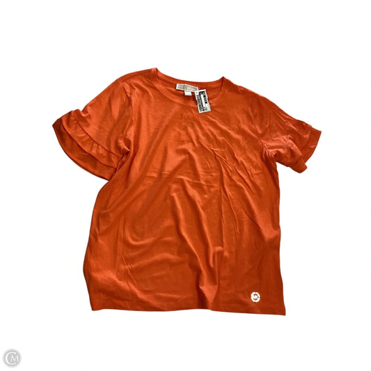 Top Short Sleeve By Michael By Michael Kors In Orange, Size: M