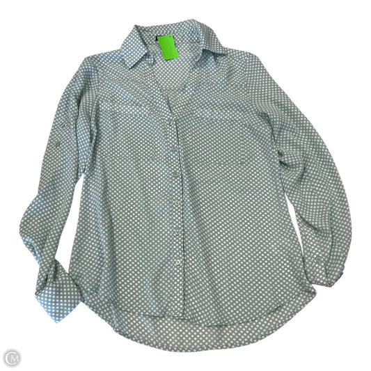 Top Long Sleeve By Express In Polkadot Pattern, Size: Xs