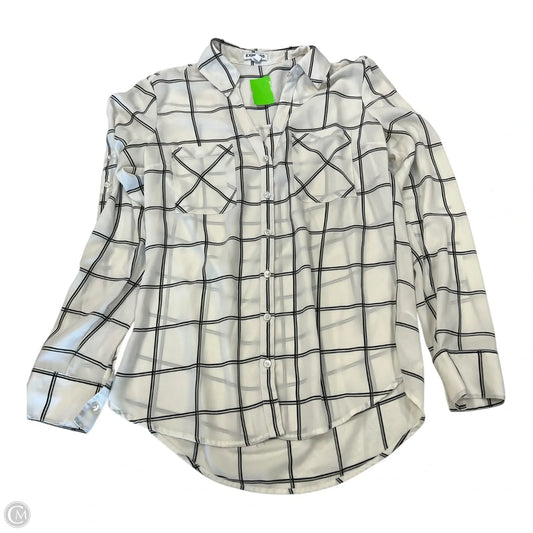 Top Long Sleeve By Express In Black & Cream, Size: S