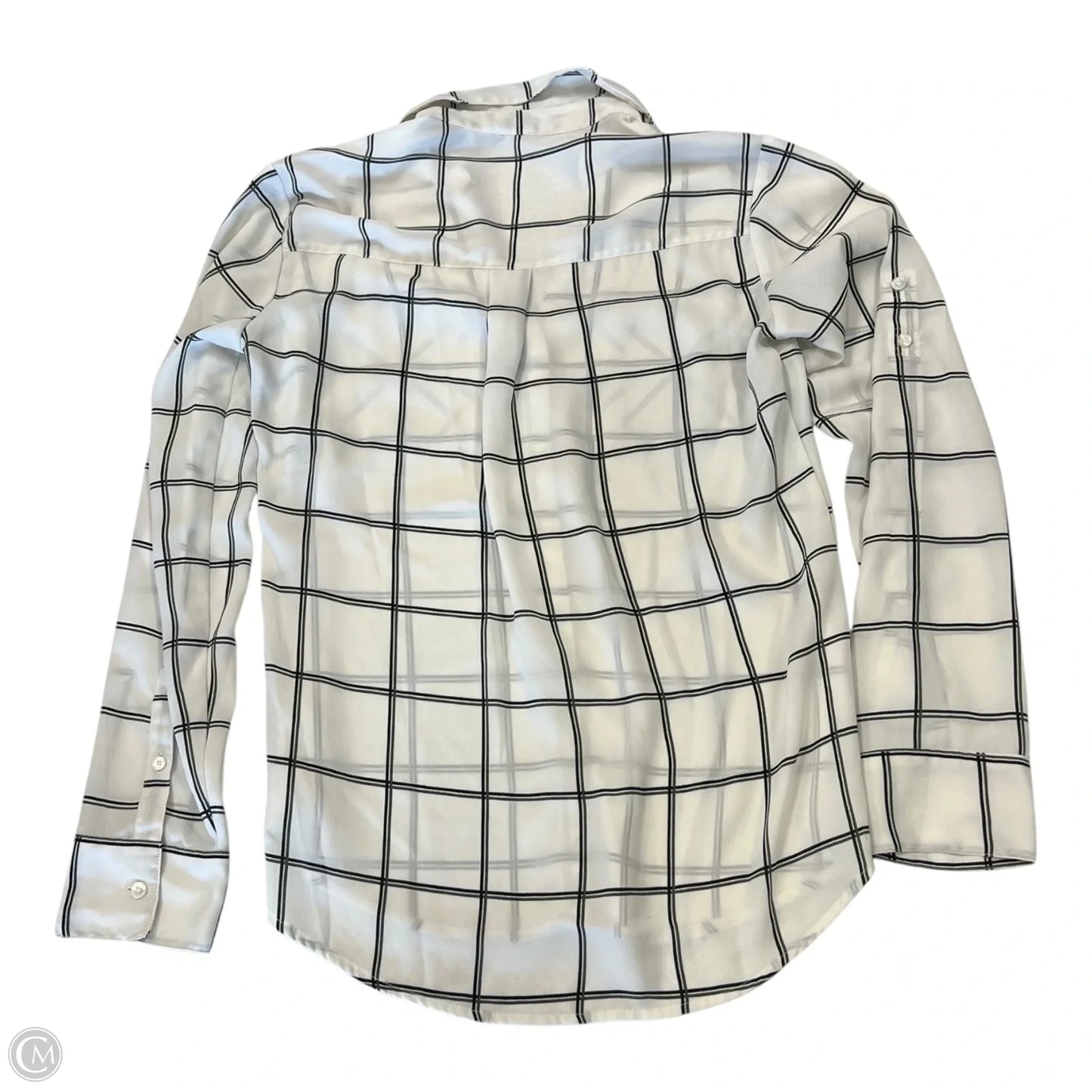 Top Long Sleeve By Express In Black & Cream, Size: S