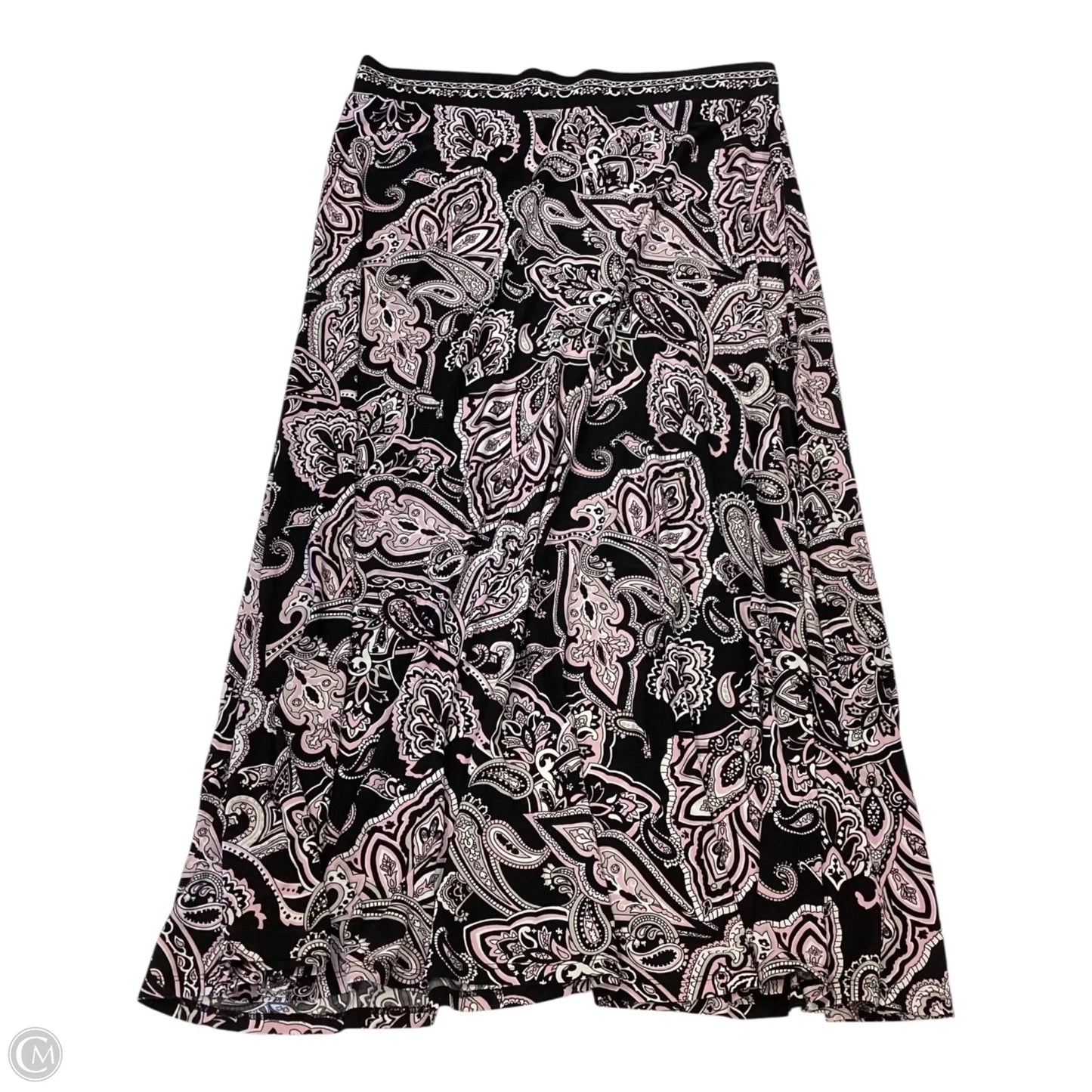 Skirt Maxi By Inc In Black & Pink, Size: L