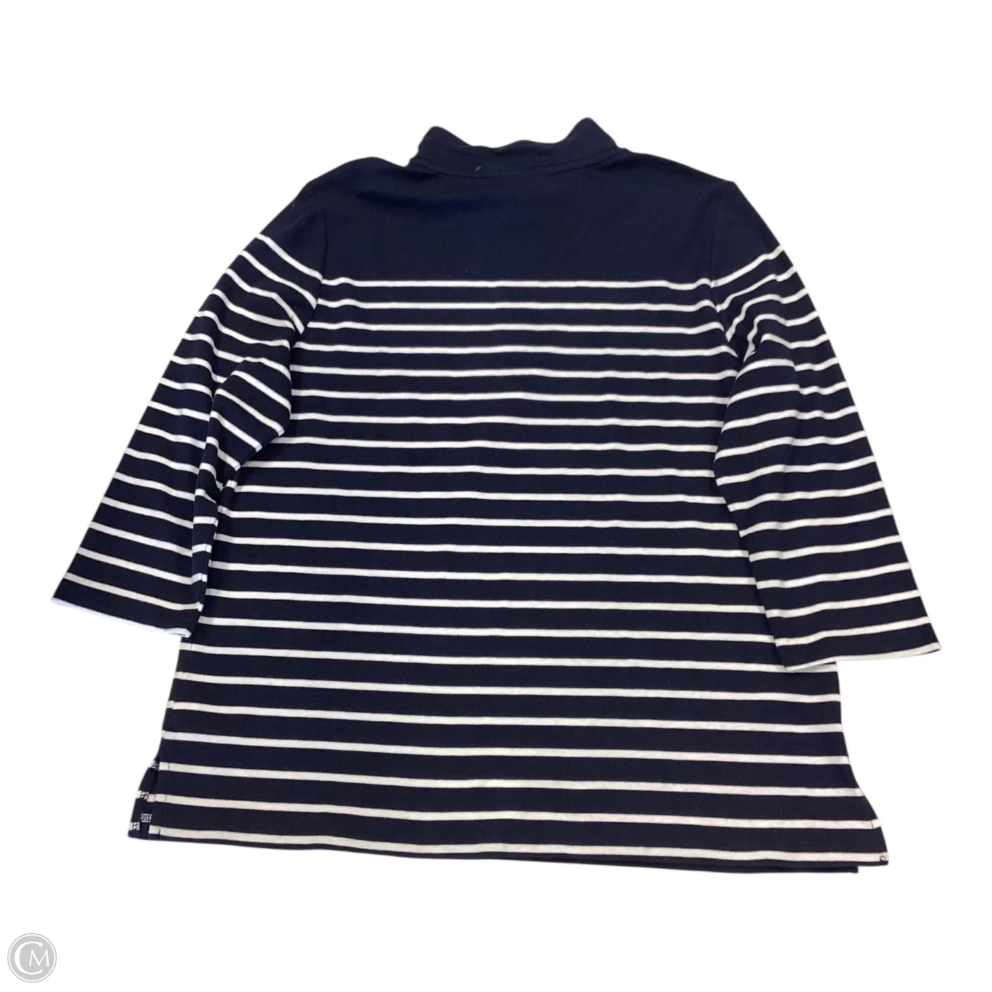 Top Long Sleeve By Karen Scott In Striped Pattern, Size: Xl