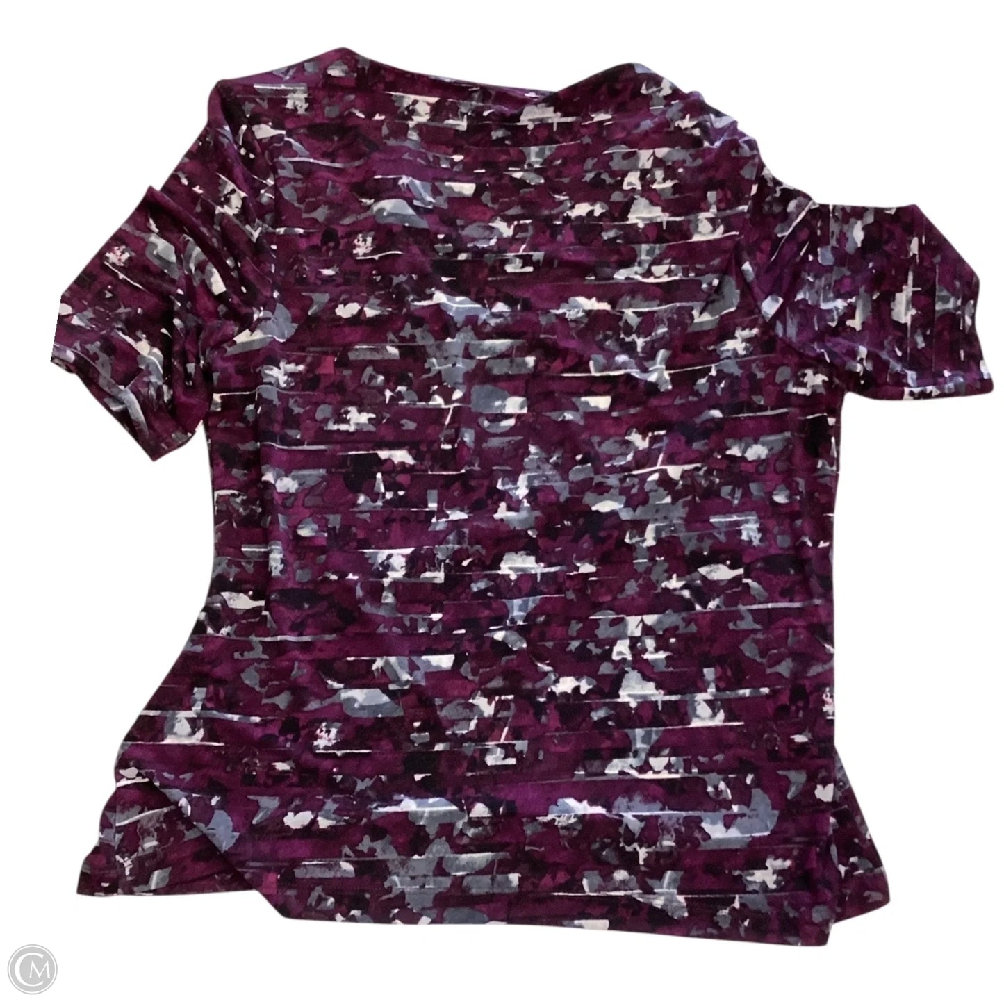 Top Short Sleeve By Calvin Klein In Purple, Size: S
