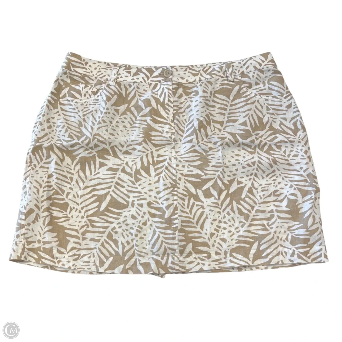 Skirt Mini & Short By Tommy Bahama In Tan & White, Size: 12