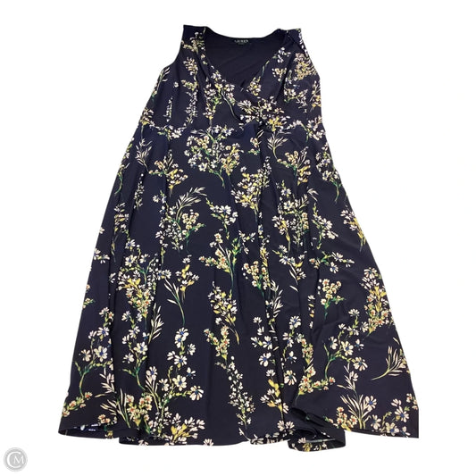 Dress Casual Maxi By Lauren By Ralph Lauren In Floral Print, Size: 18