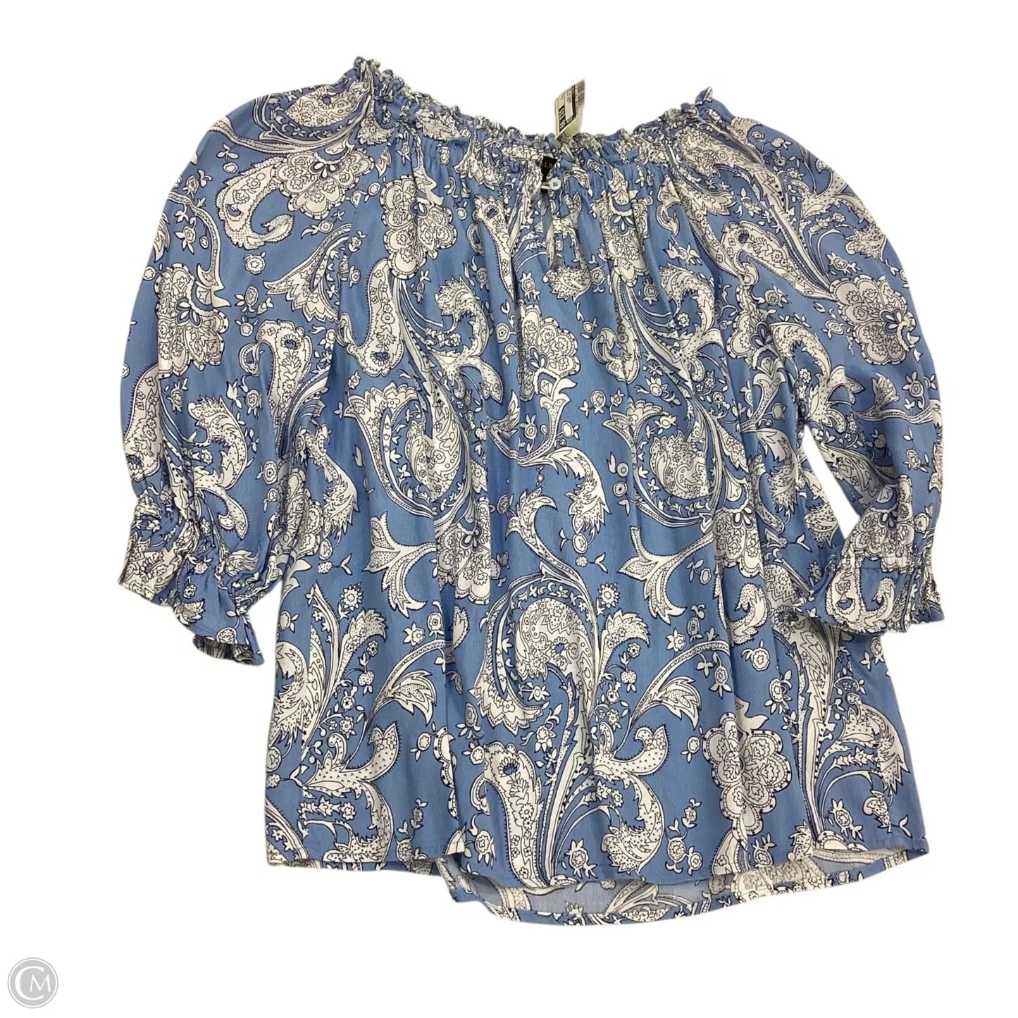 Top 3/4 Sleeve By Talbots In Paisley Print, Size: S