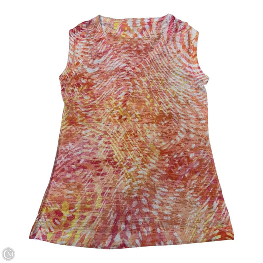 Top Short Sleeve By Calvin Klein Performance In Orange & Pink, Size: S